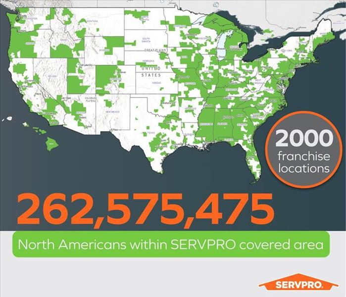 This map shows the distribution of 262,575,475 North Americans within a SERVPRO covered area